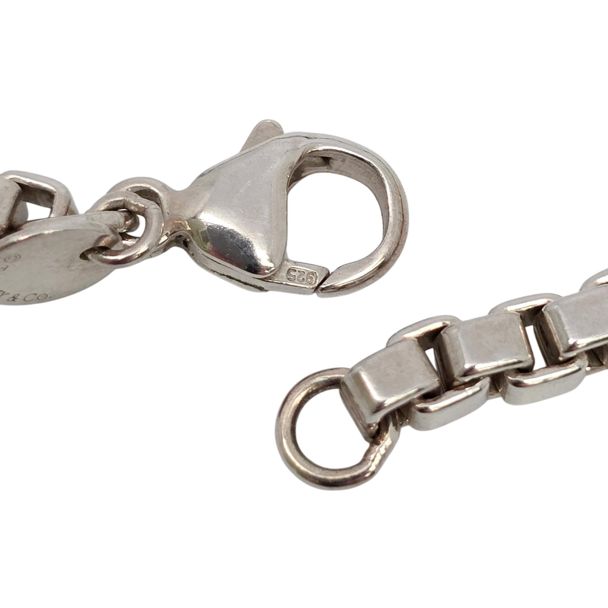 Tiffany & Co Sterling Silver Venetian Box Chain Bracelet #21786 Damen im Angebot