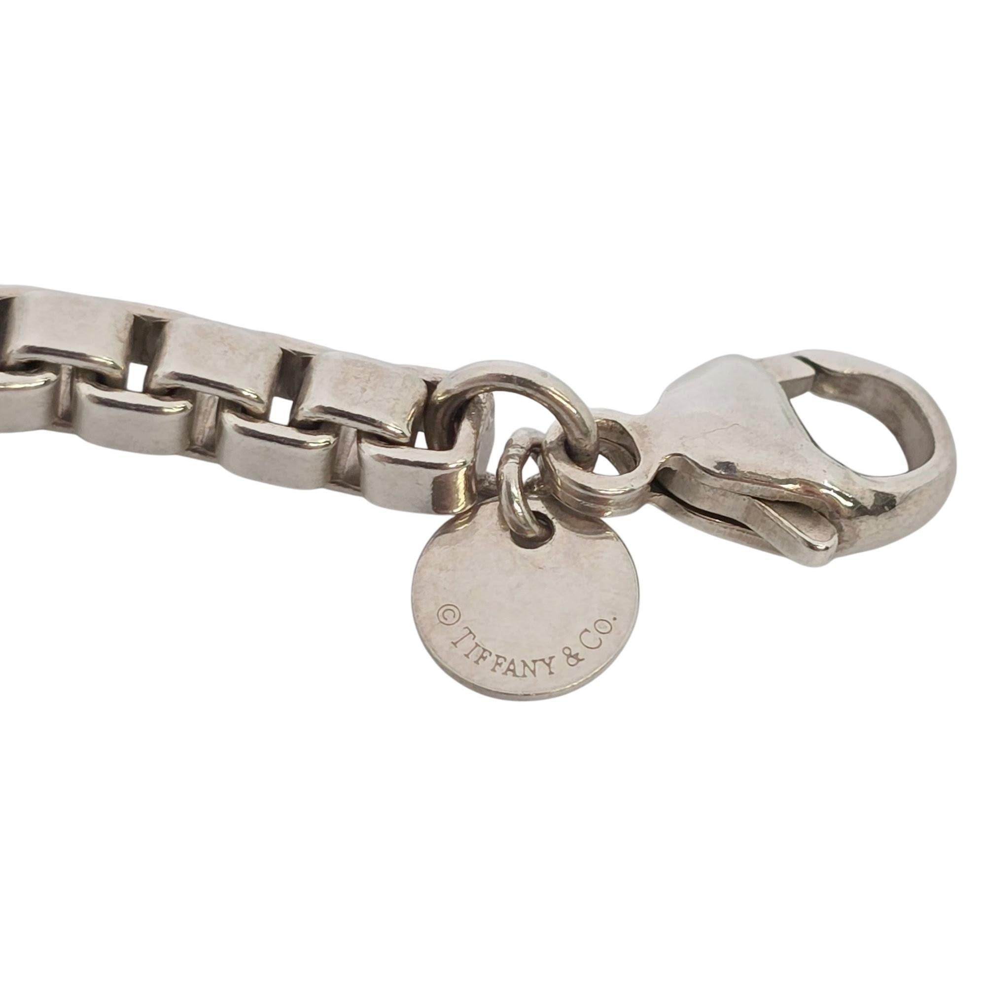 Tiffany & Co Sterling Silver Venetian Box Chain Bracelet #21786 im Angebot 1