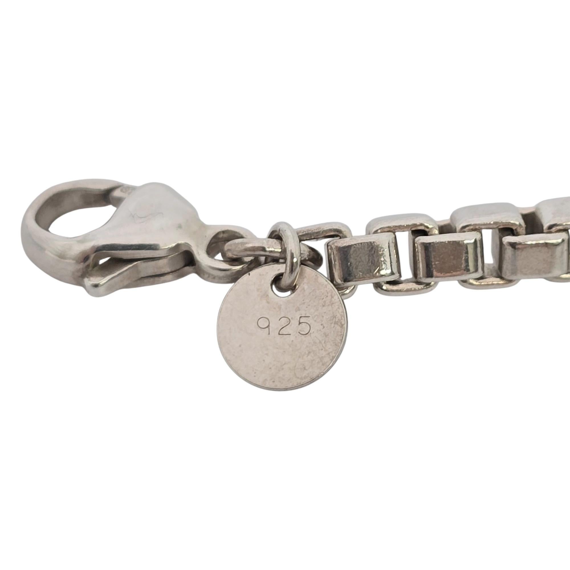 Tiffany & Co Sterling Silver Venetian Box Chain Bracelet #21786 im Angebot 2