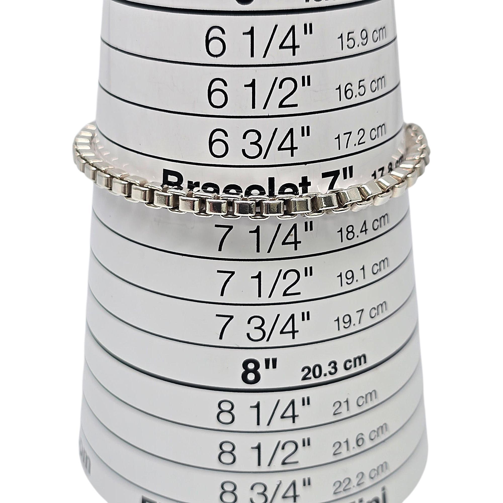 Tiffany & Co Sterling Silver Venetian Box Chain Bracelet #21786 im Angebot 4