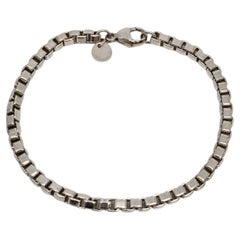 Tiffany & Co Sterling Silver Venetian Box Chain Bracelet #21786