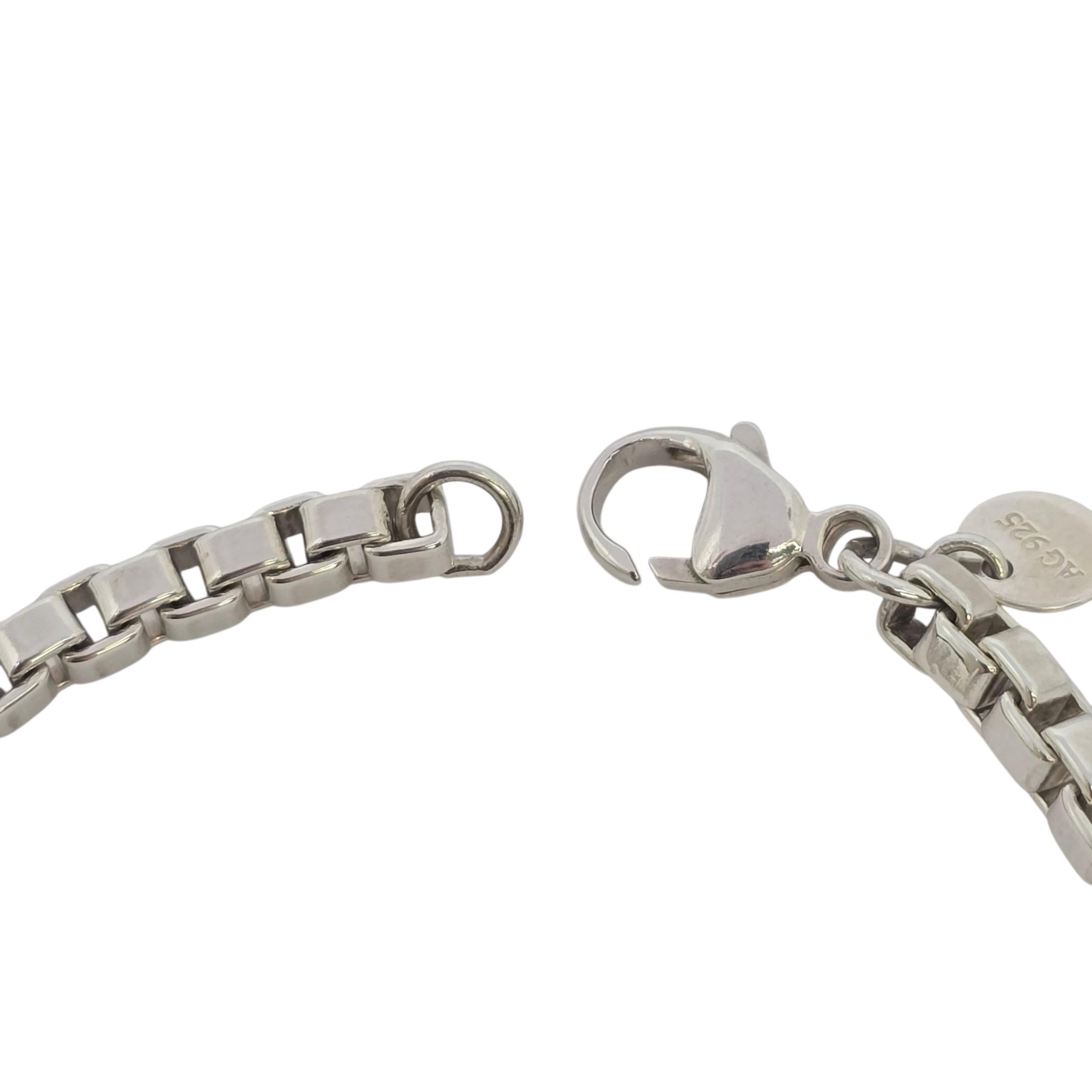 De las mujeres Tiffany & Co Pulsera de plata de ley con cadena de caja veneciana #22547 en venta