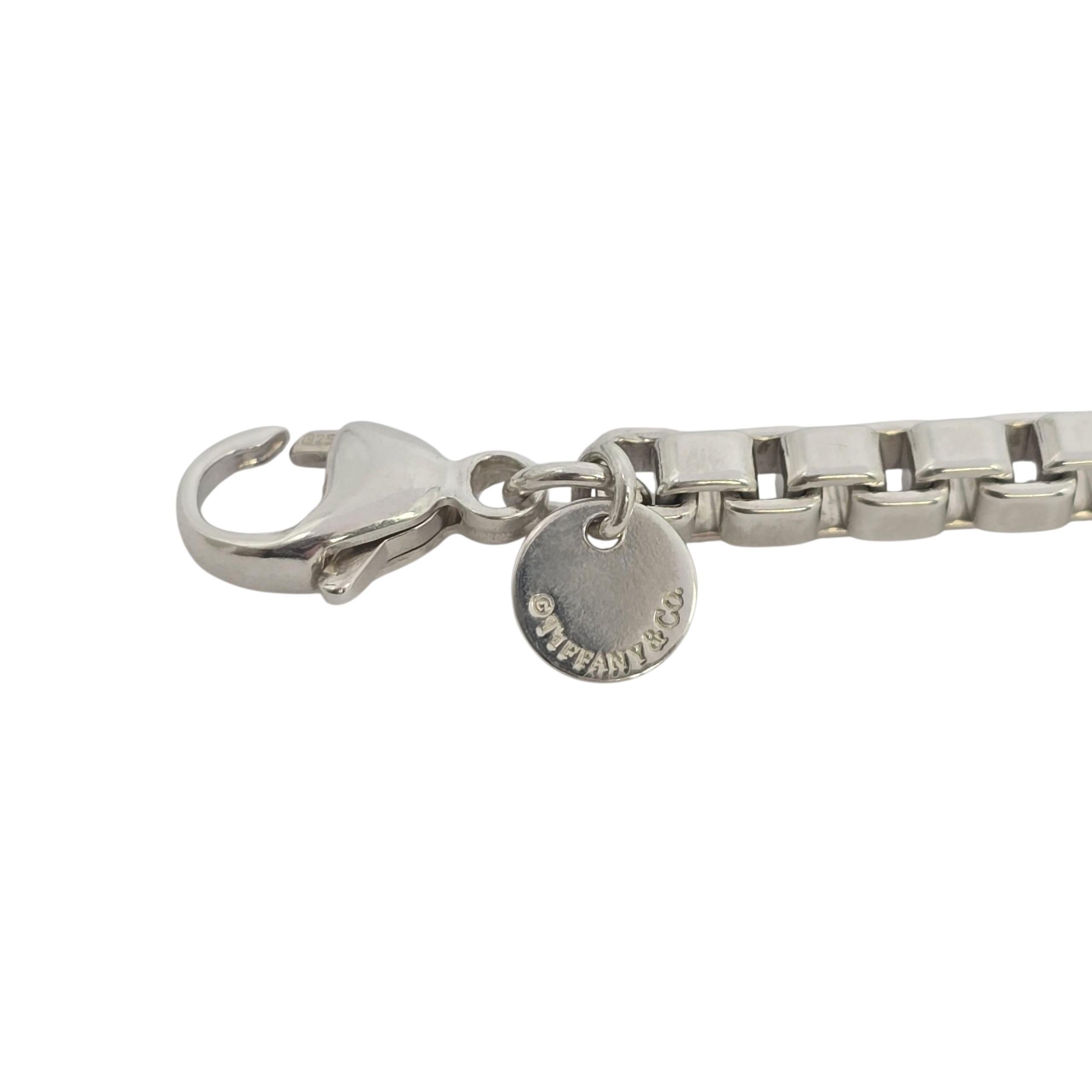 Tiffany & Co Pulsera de plata de ley con cadena de caja veneciana #22547 en venta 1
