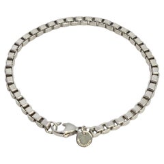 Tiffany & Co Pulsera de plata de ley con cadena de caja veneciana #22547