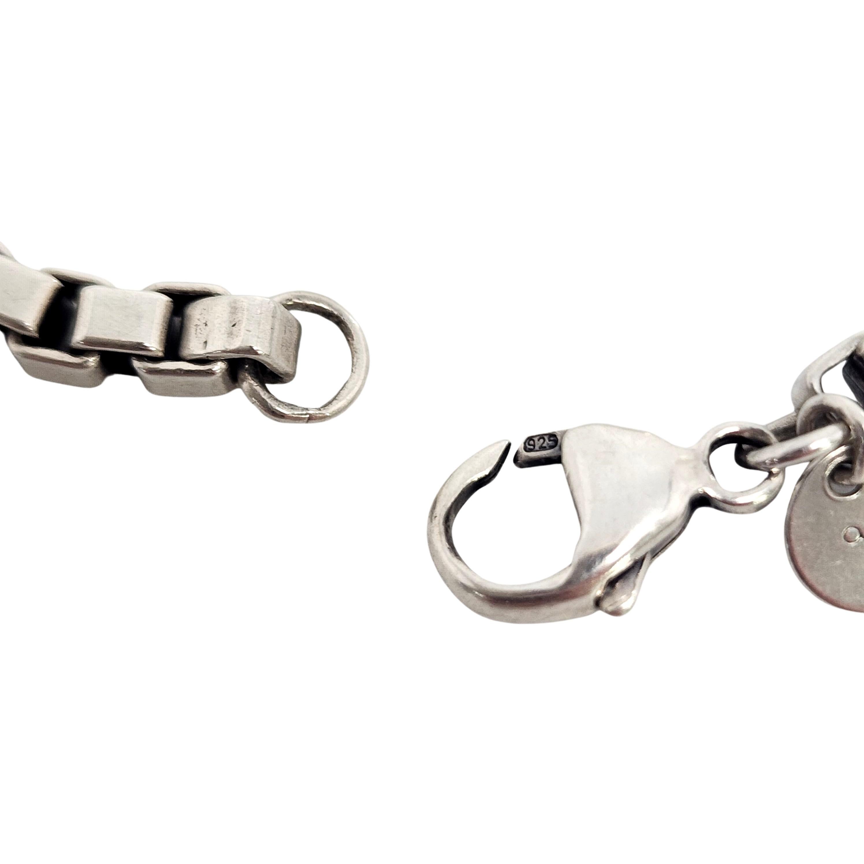 Tiffany & Co Sterling Silver Venetian Box Chain Bracelet In Good Condition In Washington Depot, CT