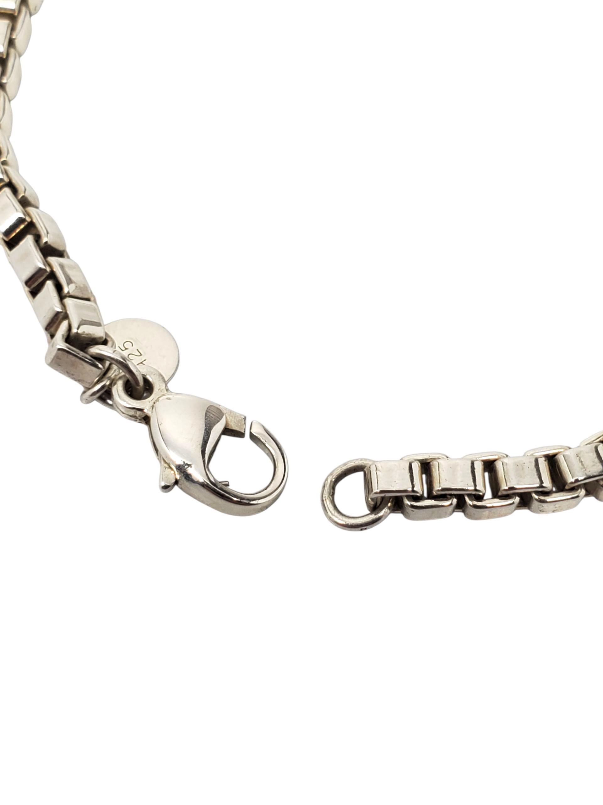 Tiffany & Co. A Silver Venetian Box Link Bracelet #22735 en vente 1