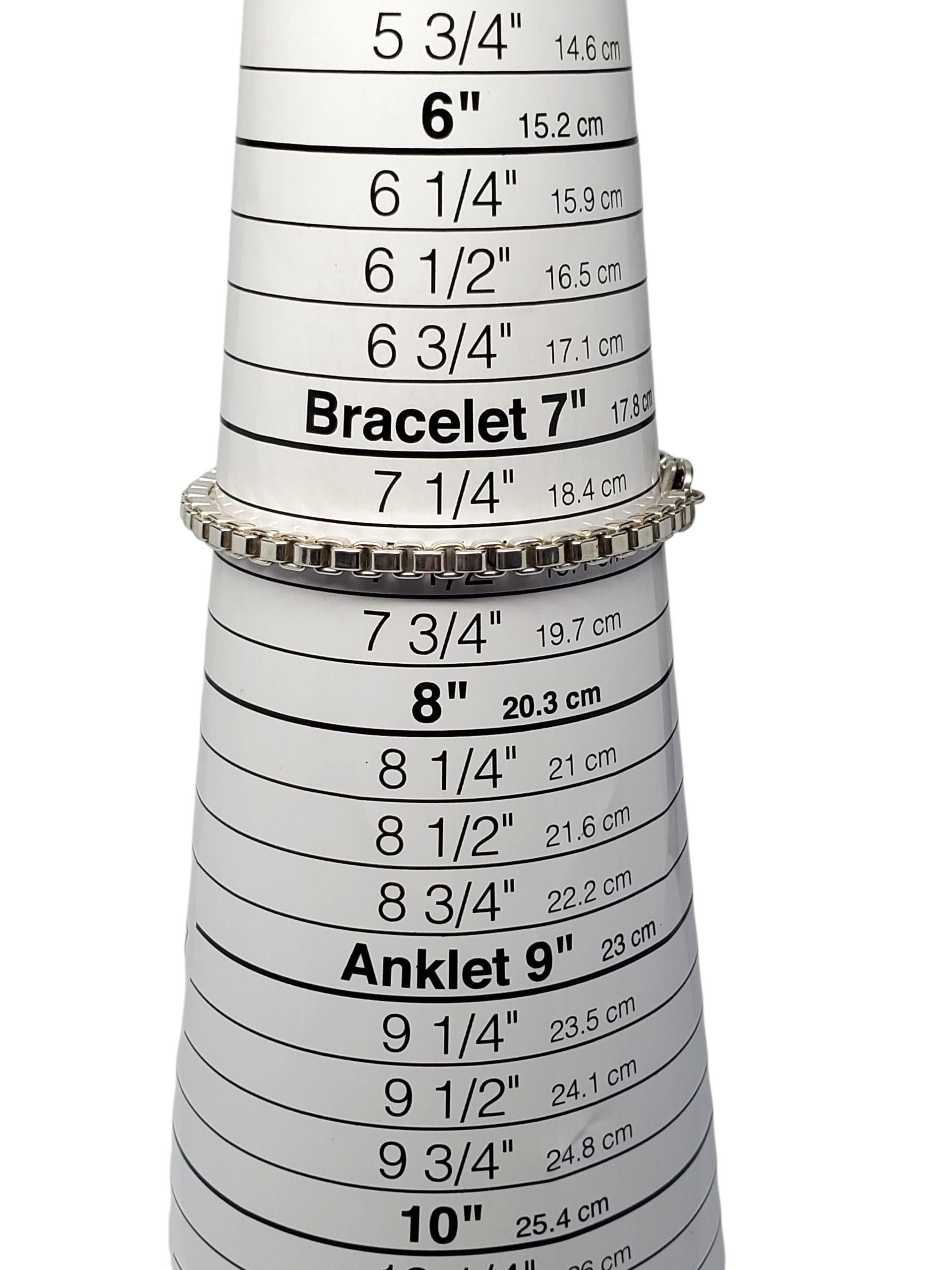 Tiffany & Co. A Silver Venetian Box Link Bracelet #22735 en vente 2