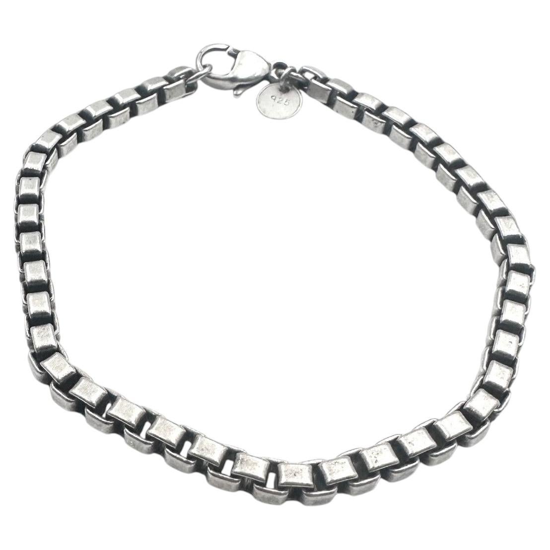 Tiffany & Co. Sterling Silver Venetian Link 7.00" Bracelet.