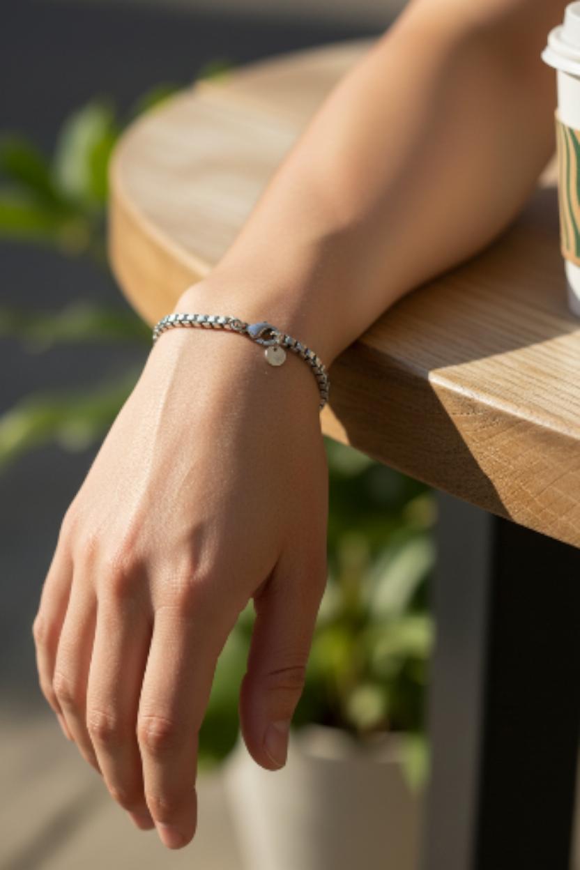 Tiffany & Co Sterling Silver Venetian Link Bracelet #23991 Damen im Angebot