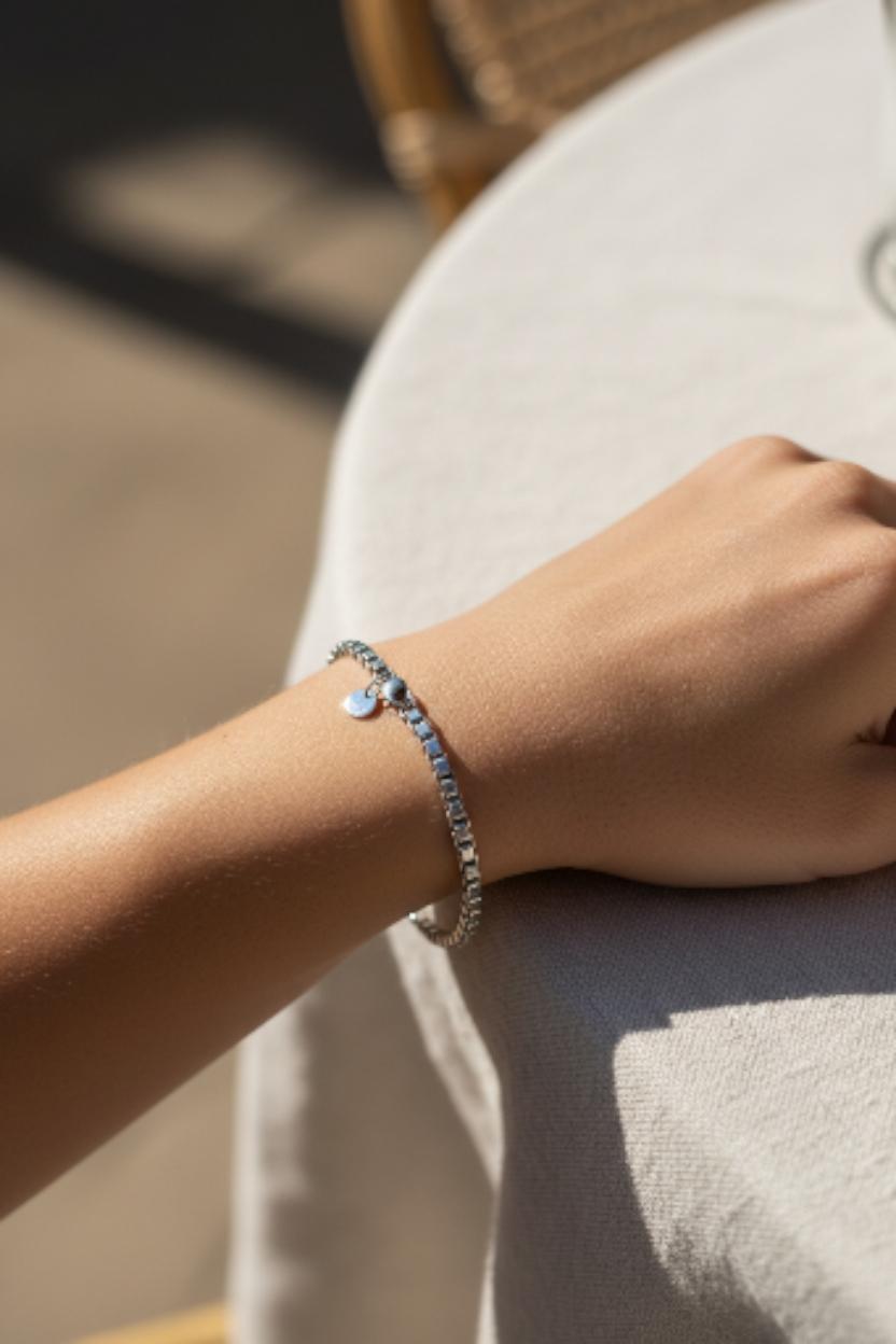 Donna Tiffany & Co Sterling Silver Venetian Link Bracelet #23994 in vendita