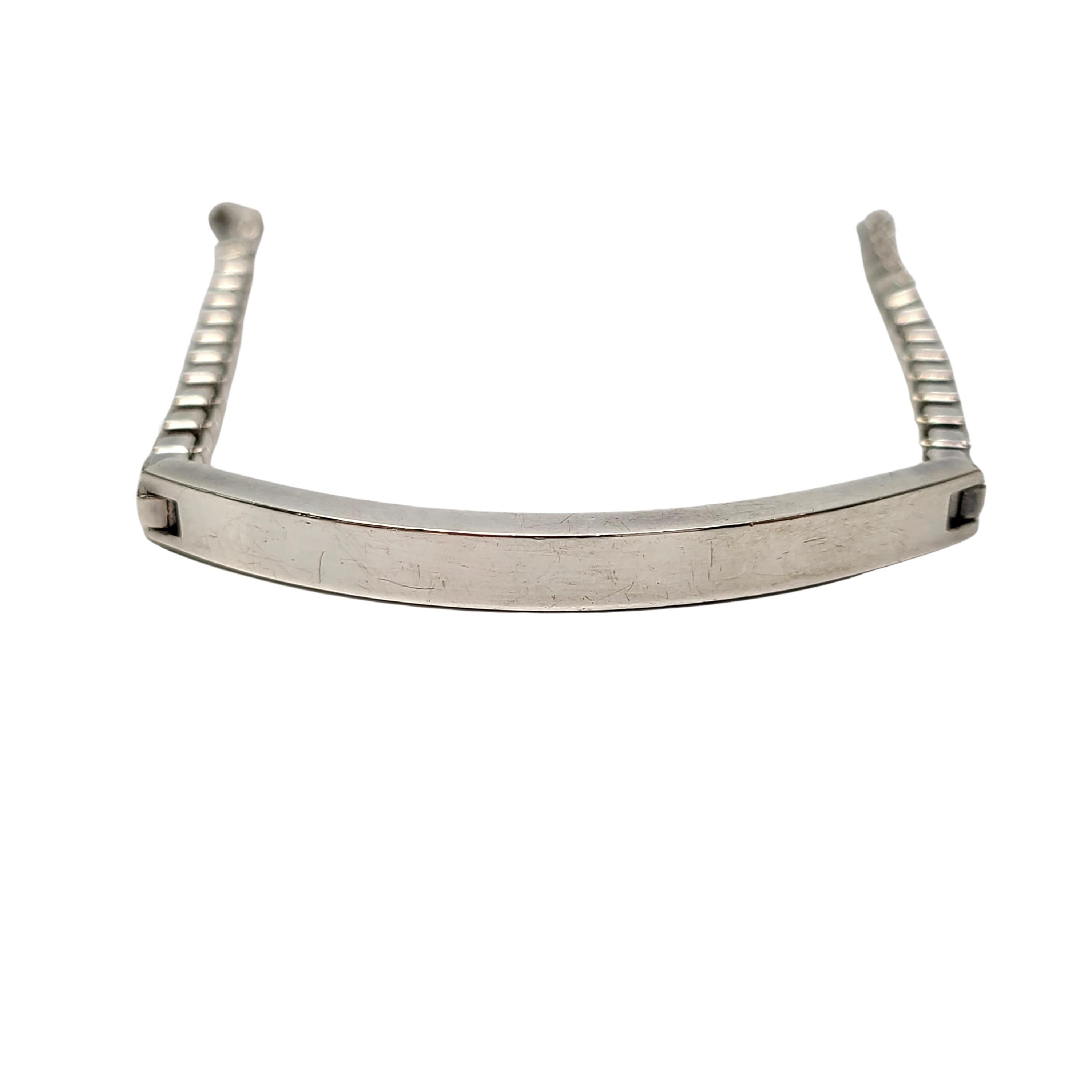 Tiffany & Co. Sterling Silver Venetian Link ID Bracelet 'Blank' In Good Condition In Washington Depot, CT