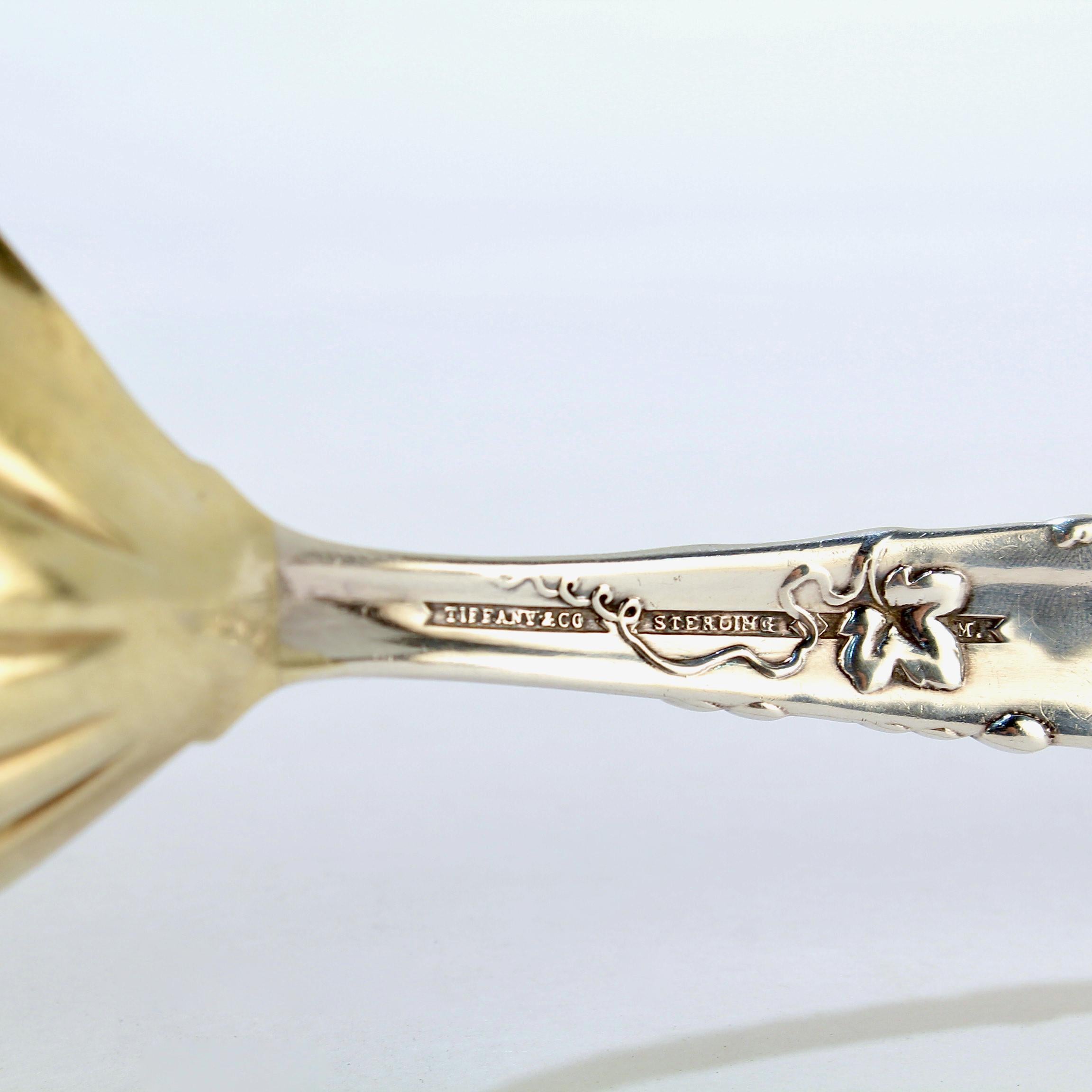 Tiffany & Co. Sterling Silver Vine Pattern Berry or Serving Spoon For Sale 4