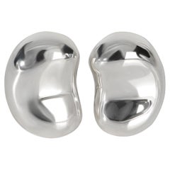 Tiffany & Co. Sterling Silver  Vintage Elsa Peretti Bean Earrings