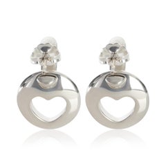 Tiffany & Co. Sterling Silver  Vintage Heart Cut Out Earrings
