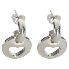 Tiffany & Co. Sterling Silver  Vintage Heart Cut Out Earrings