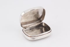 Tiffany & Co. Sterling Silver Vintage Striped Design Rectangular Pill Box Case