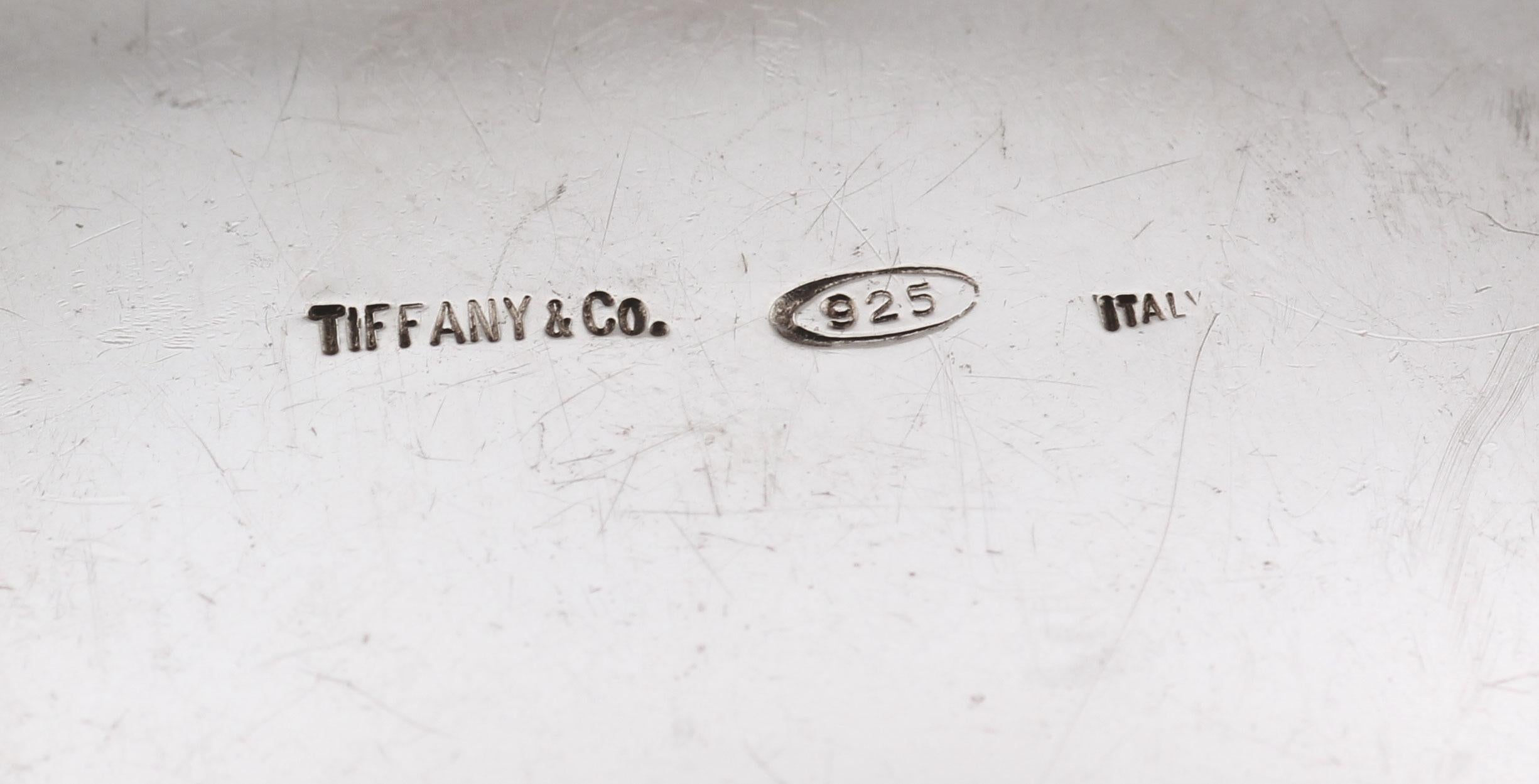 Tiffany & Co. Sterling Silver Vintage Striped Design Rectangular Pill Box Case 2