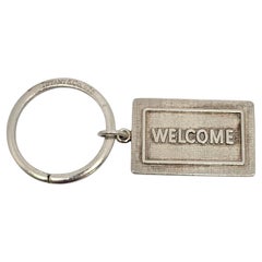 Tiffany & Co Sterling Silver Welcome Mat Keychain/Key Ring #21829