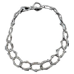  Tiffany & Co. Collier large en argent sterling et bambou 1996