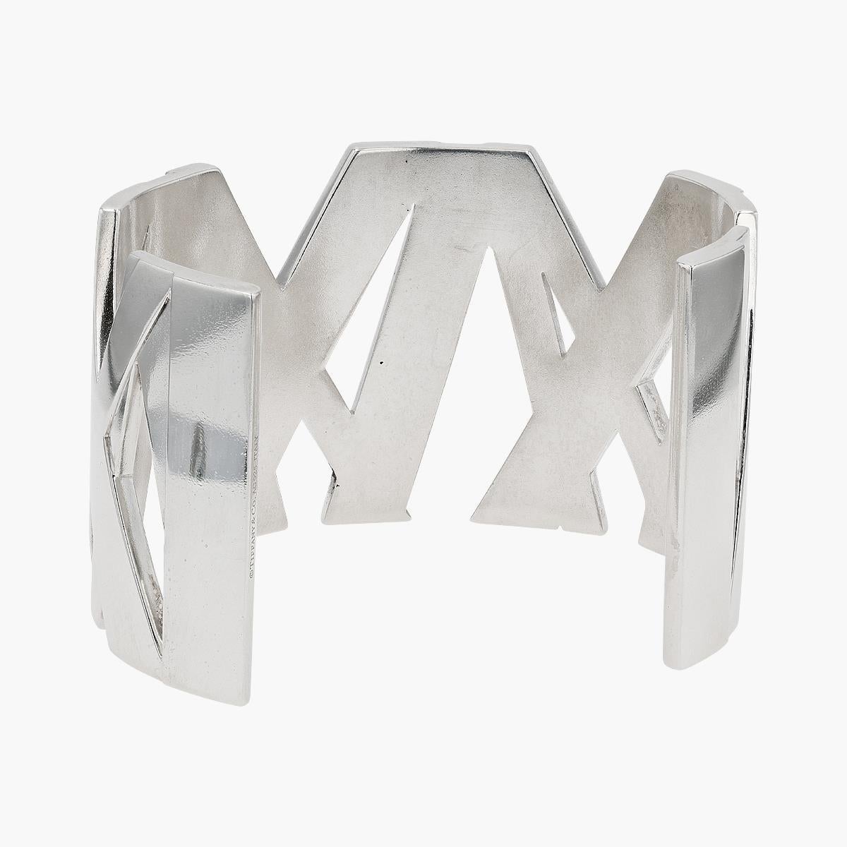 Art Deco Tiffany & Co. Sterling Silver Wide Cuff Bracelet
