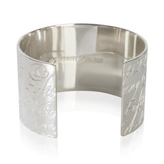 Tiffany & Co. Sterling Silver  Wide Notes Cuff Bracelet