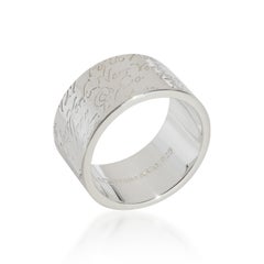 Tiffany & Co. Sterling Silver  Wide Notes Ring