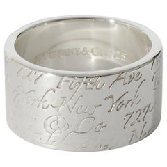 Tiffany & Co. Sterling Silver  Wide Notes Ring