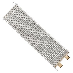 Tiffany & Co. Sterling Silver Wide Woven Bracelet