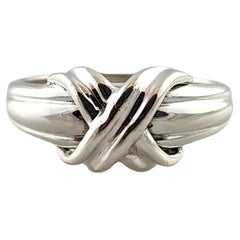 Tiffany & Co Sterling Silver X Ring Size 8 #18310