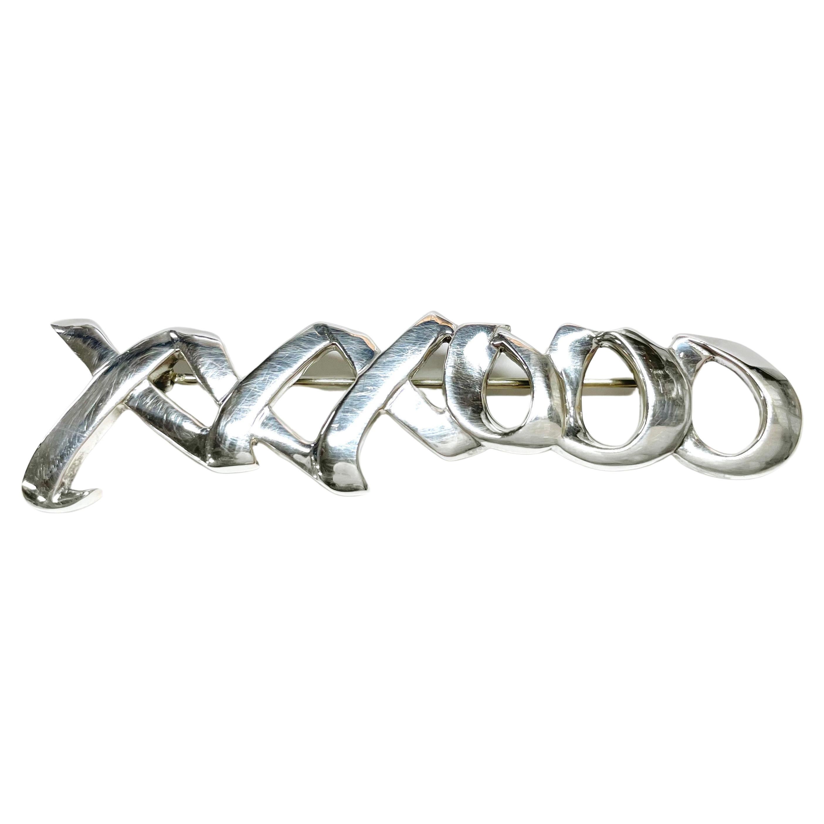 Tiffany & Co. Sterling Silver XXXOOO Brooch