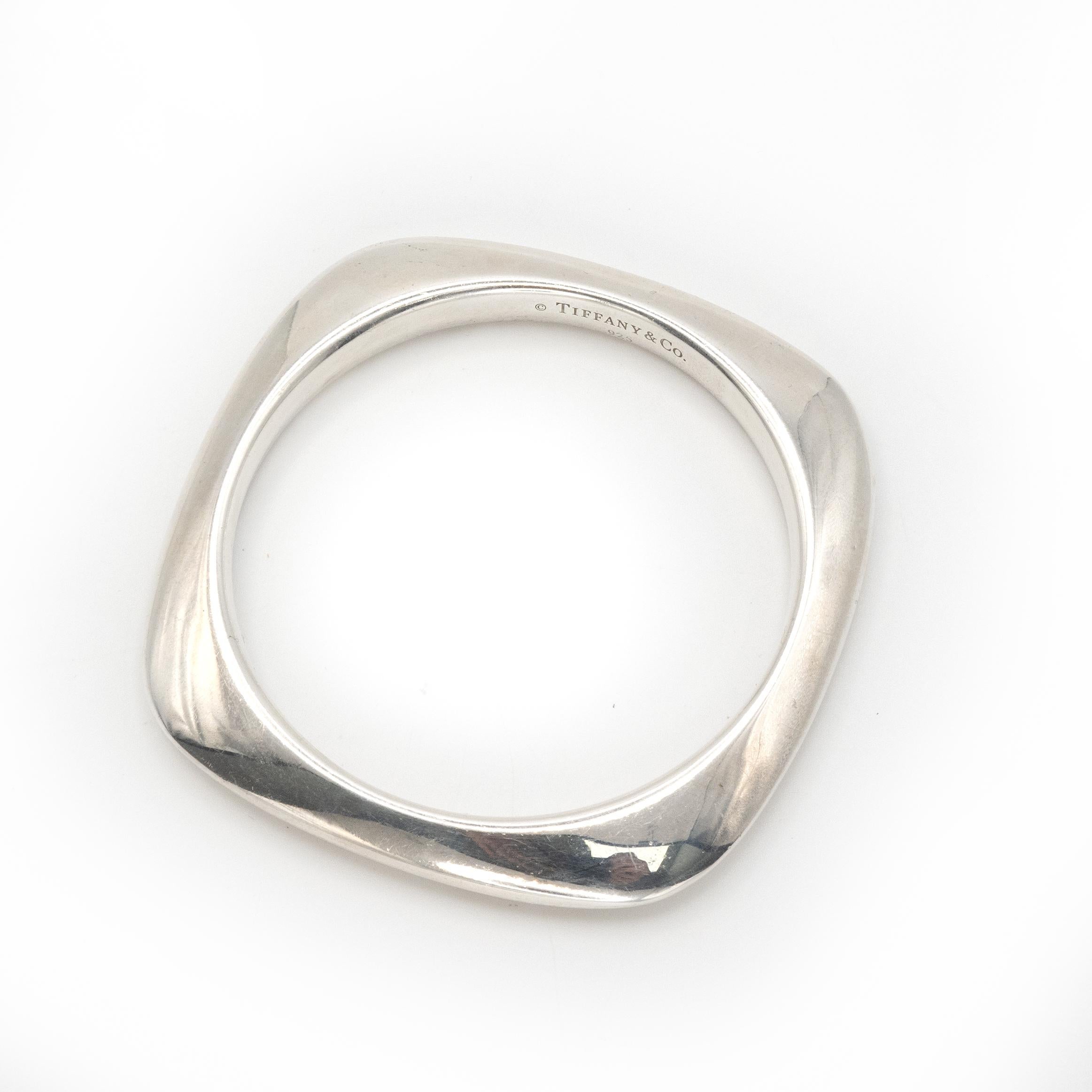 Tiffany & Co. Bracciale quadrato in argento con cuscino in vendita 7