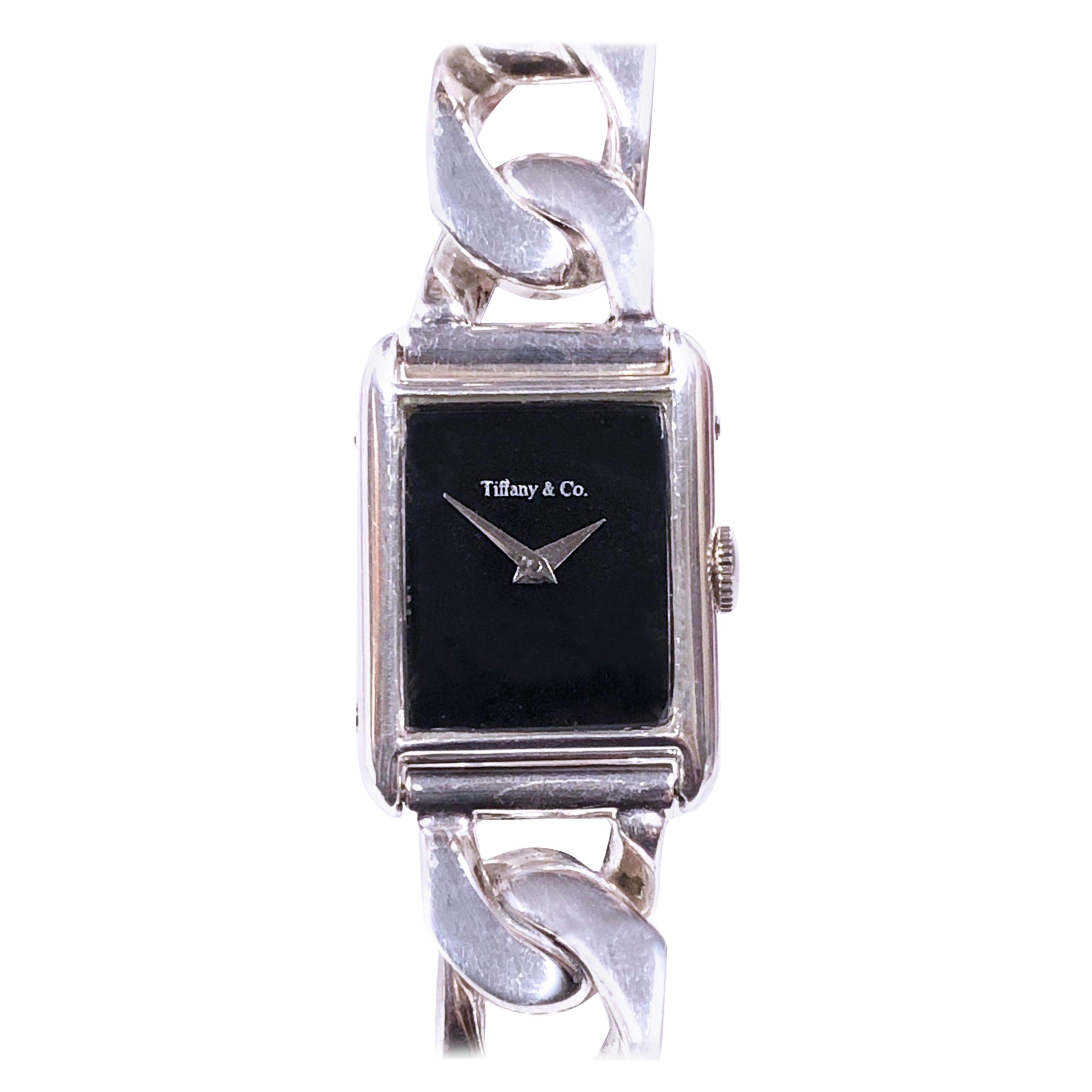 Tiffany 
Co. Sterling Tank Model Bracelet Wristwatch