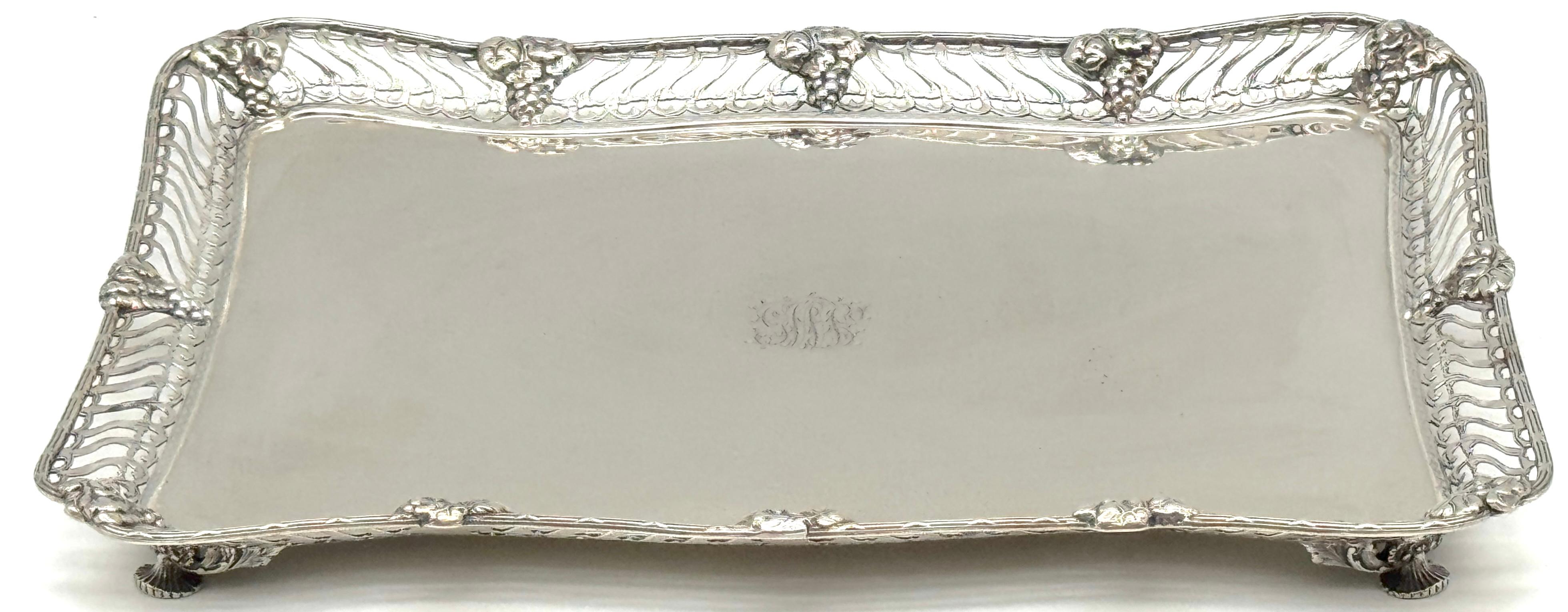 Tiffany & Co. Sterling Tray Grape & Vine Design Influences Paulding Farnham For Sale 2