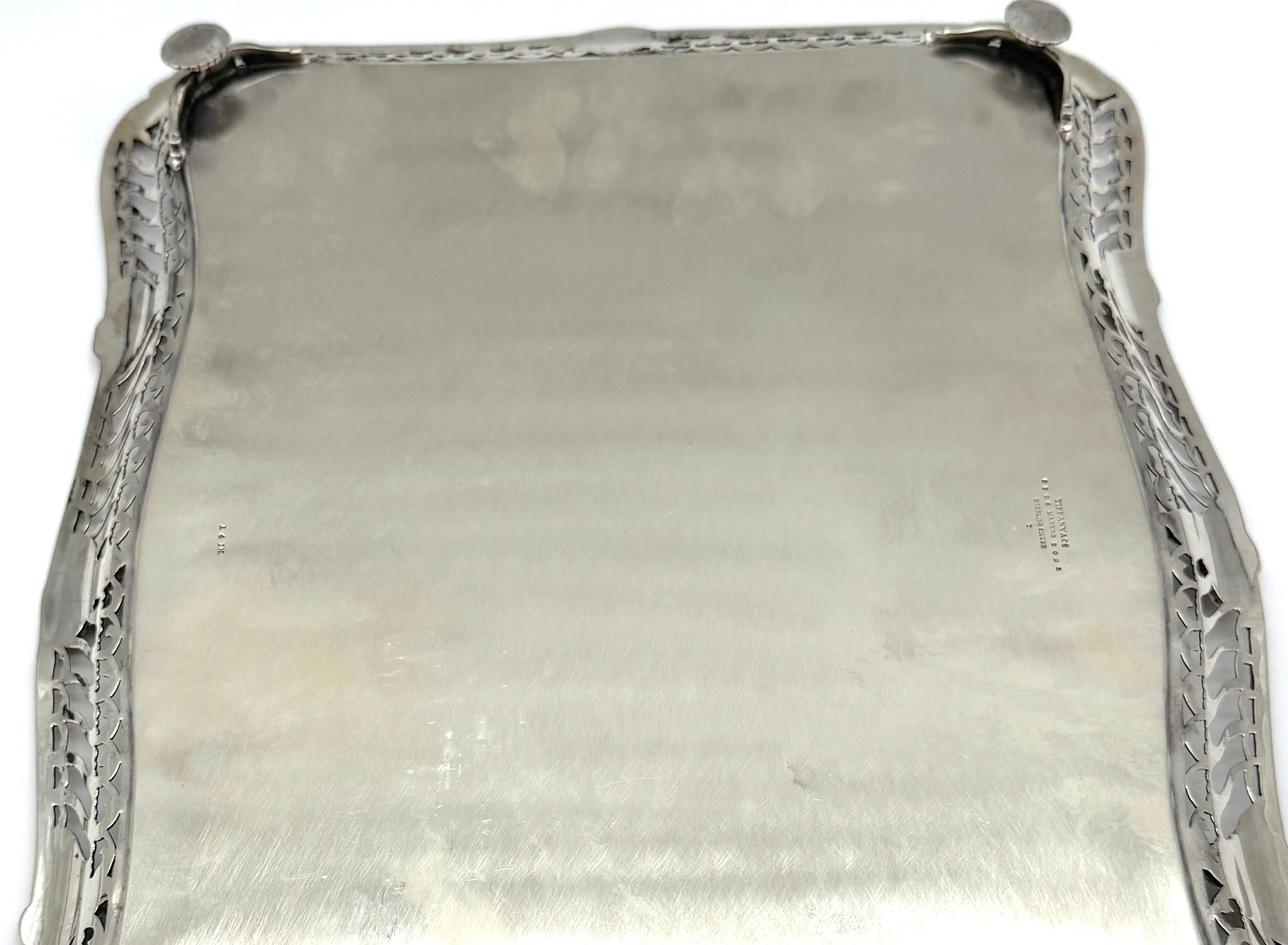 Tiffany & Co. Sterling Tray Grape & Vine Design Influences Paulding Farnham For Sale 3