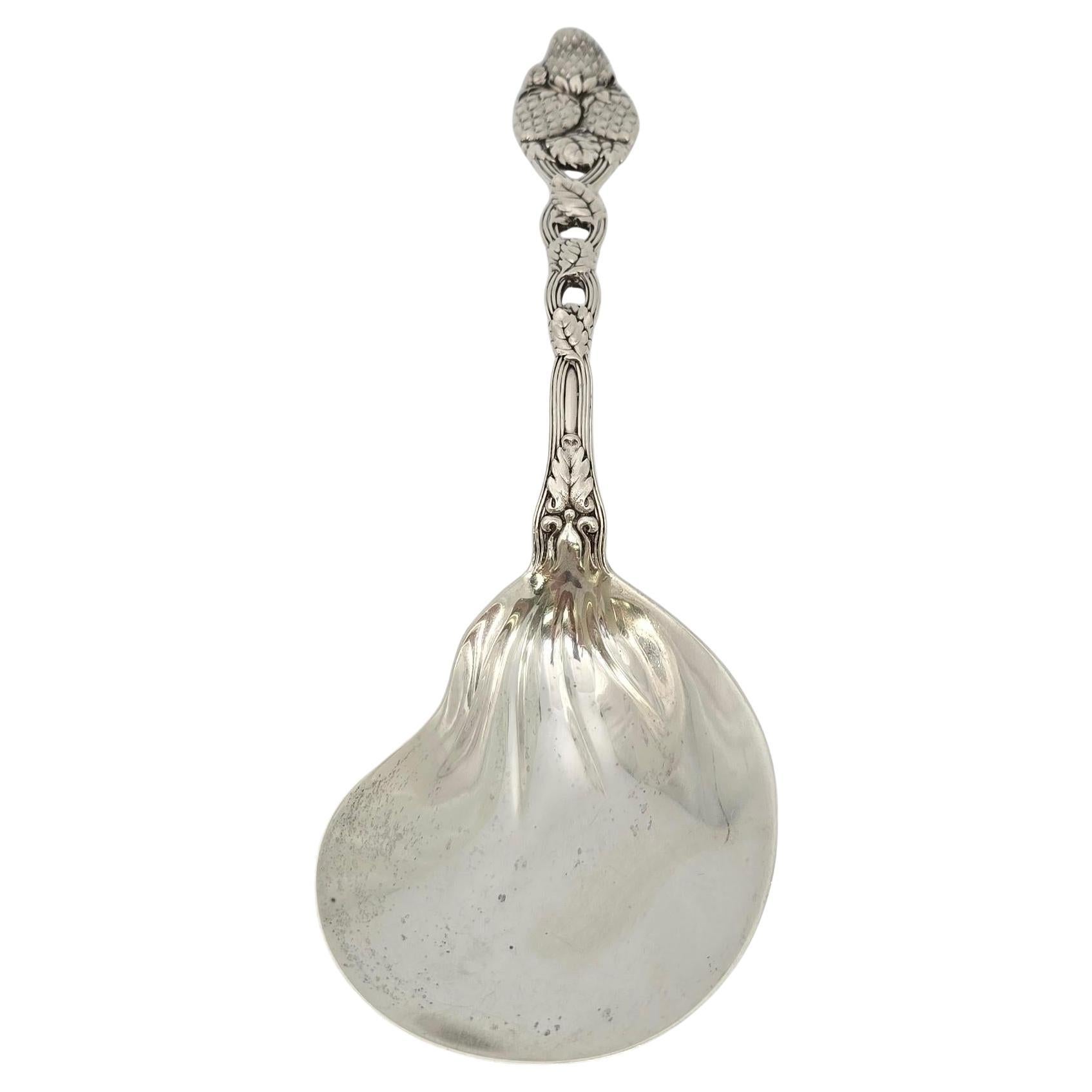 Tiffany & Co Strawberry Sterling Silver Berry Casserole Serving Spoon #20371