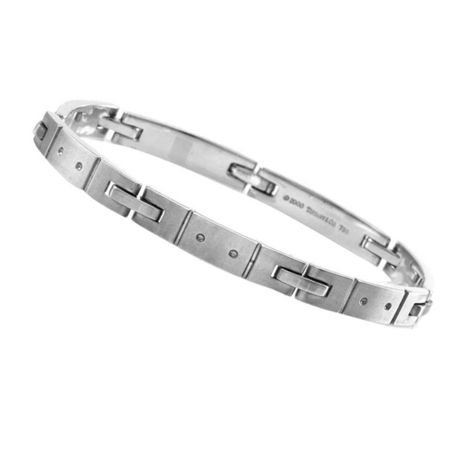 Tiffany And Co Streamerica 18 Karat White Gold Men S Bracelet For Sale At 1stdibs