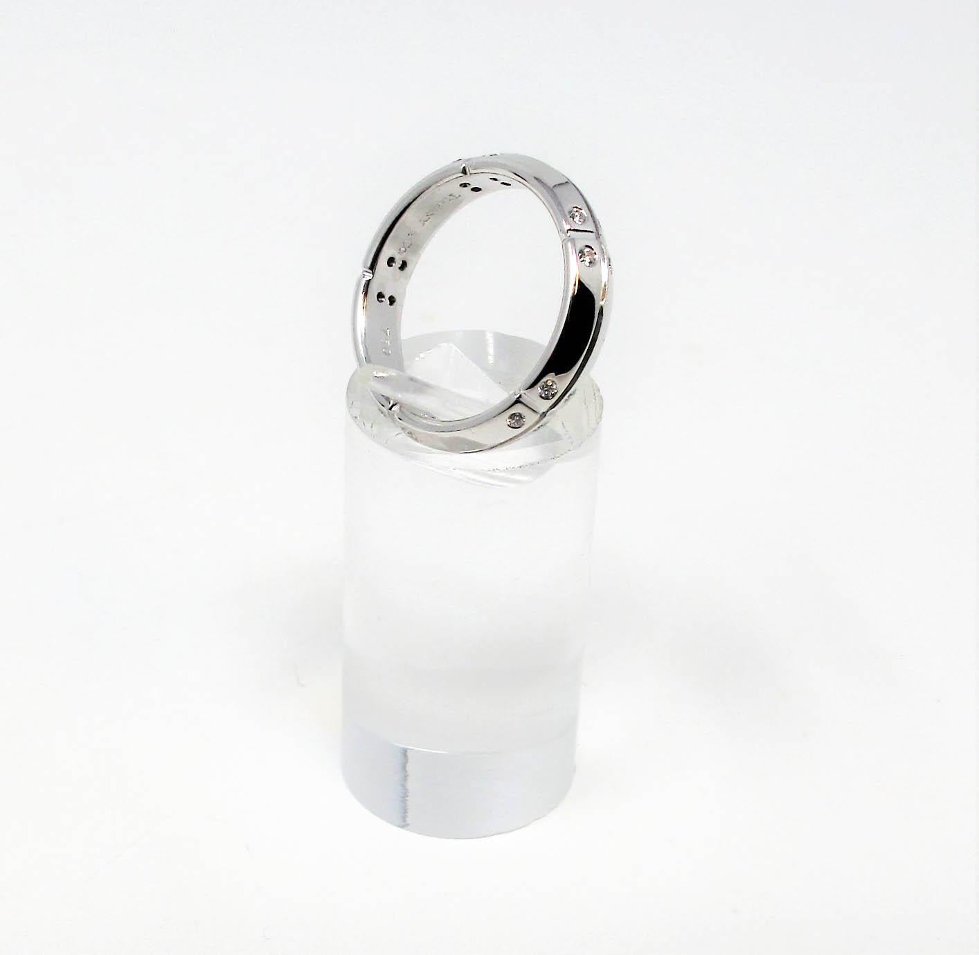 Women's Tiffany & Co. Streamerica .30 Carat Round Diamond Band Ring 18 Karat White Gold For Sale