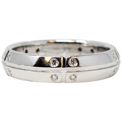 Used Tiffany & Co. Streamerica .30 Carat Round Diamond Band Ring 18 Karat White Gold