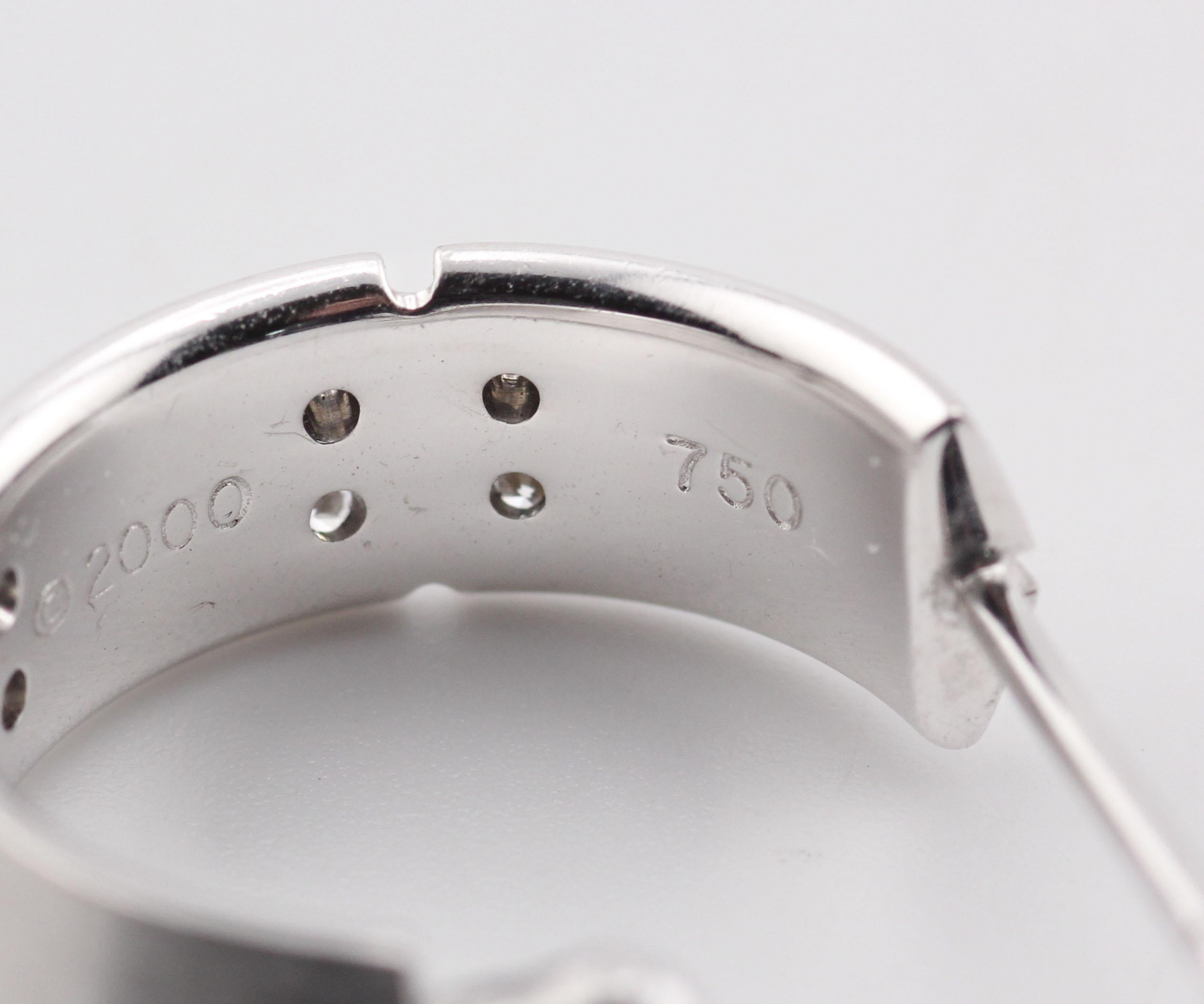 Tiffany & Co. Streamerica Diamond 18K White Gold Hoop Earrings in vendita 3