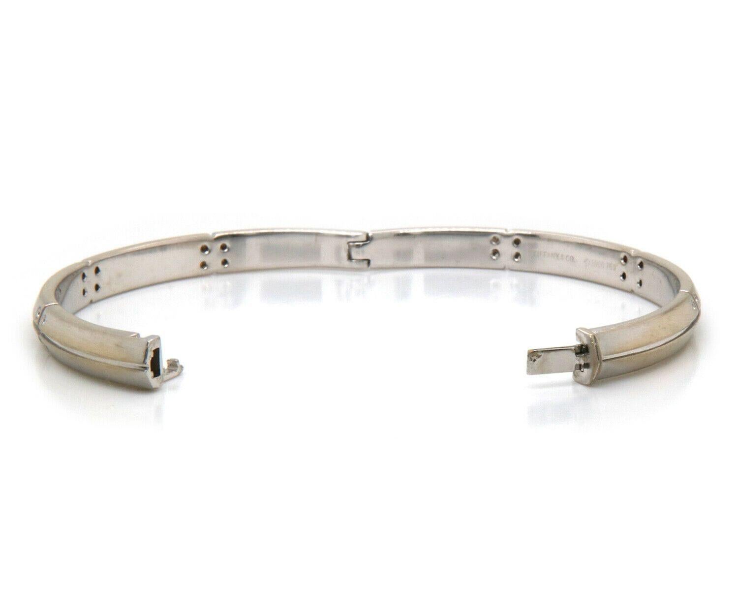 Tiffany & Co. Streamerica Diamond Bangle Bracelet in 18K White Gold For Sale 1