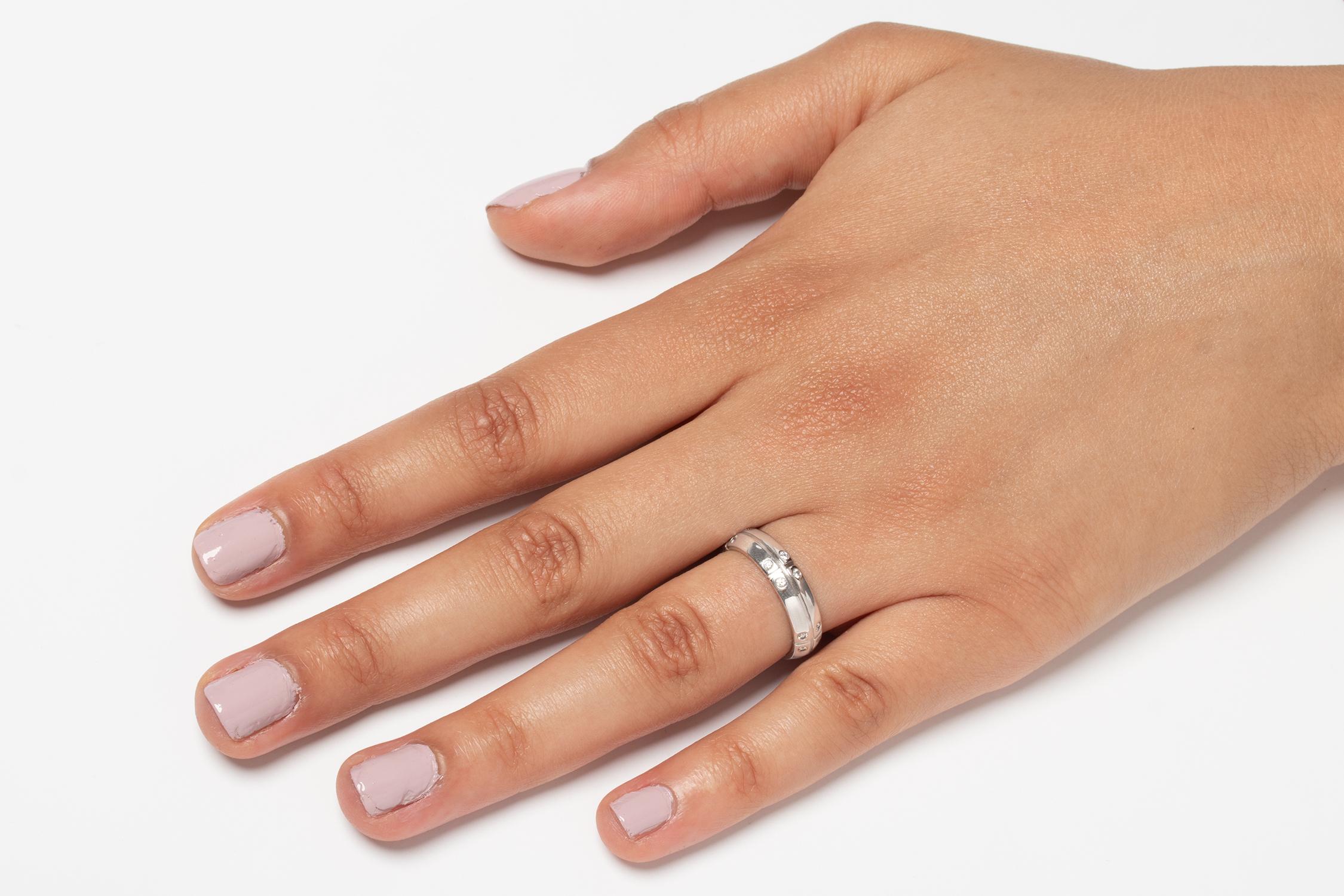 da uomo o donna Fascia nuziale con diamante 