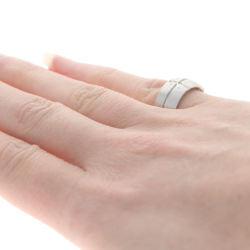 Tiffany & Co. Streamerica Statement-Ring - Weißgold 18k gebürsteter Ring Größe 4 Damen im Angebot