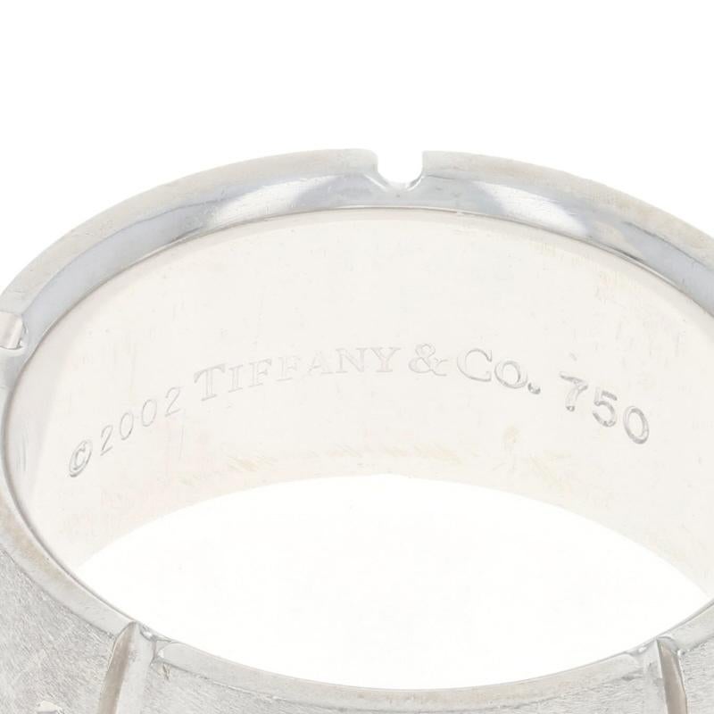 Women's Tiffany & Co. Streamerica Statement Band - White Gold 18k Brushed Ring Size 4 For Sale