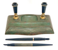 Tiffany & Co. Studios New York Bronze Dual Pen Tray in Nautical