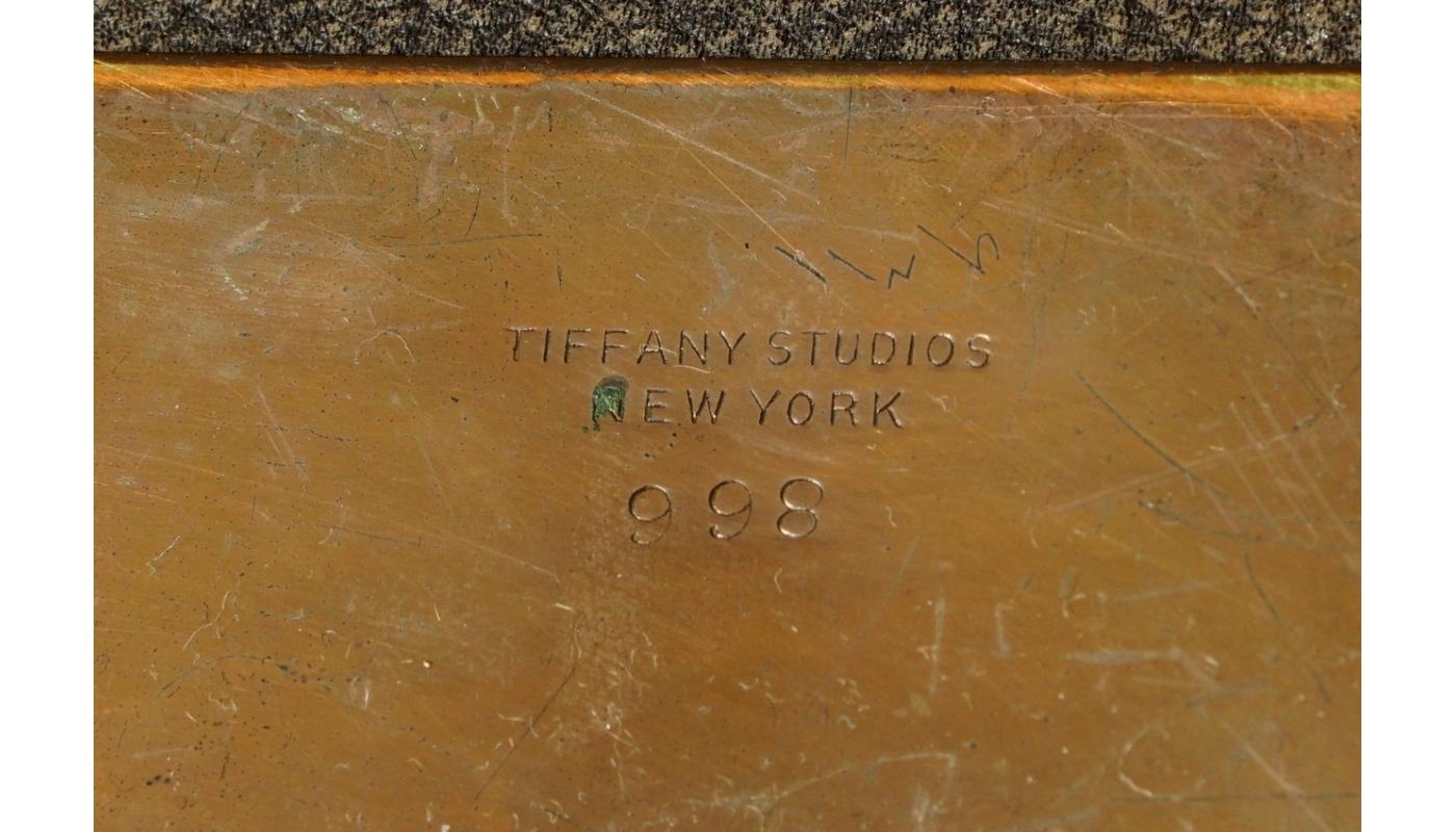 Art Nouveau Tiffany & Co. Studios New York Seven-Piece Bronze Desk Set, Early 20th Century