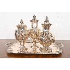 Tiffany & Co. Style Antique Victorian Silver Plate Tea and Coffee Service Set