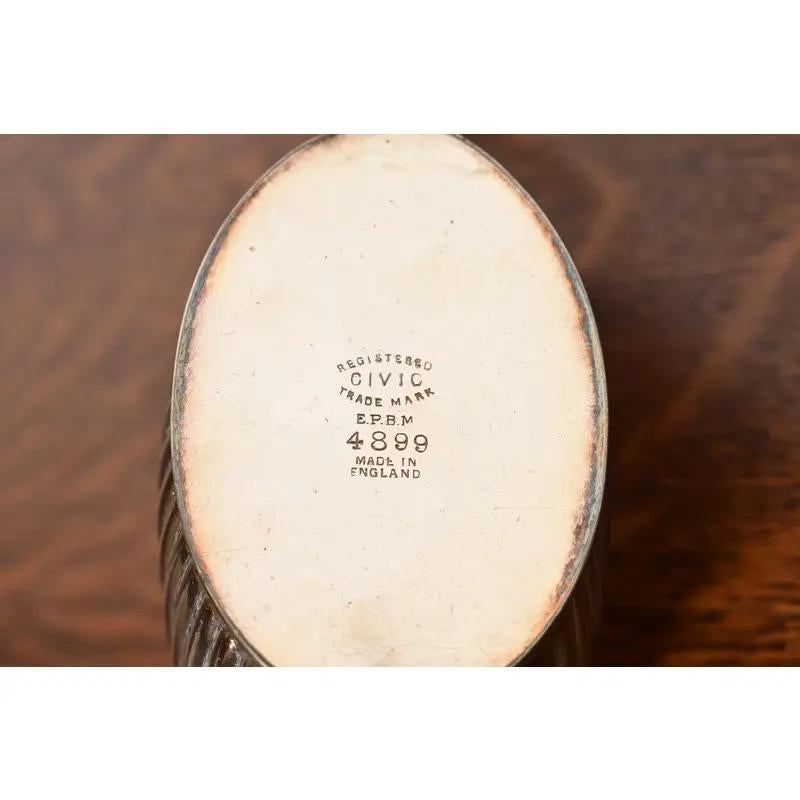 Tiffany & Co. Style Art Deco Sucrier en métal argenté en vente 4