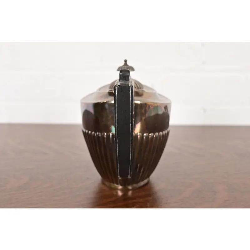 Tiffany & Co. Bouilloire ou cafetière en métal argenté de style Art Déco en vente 7