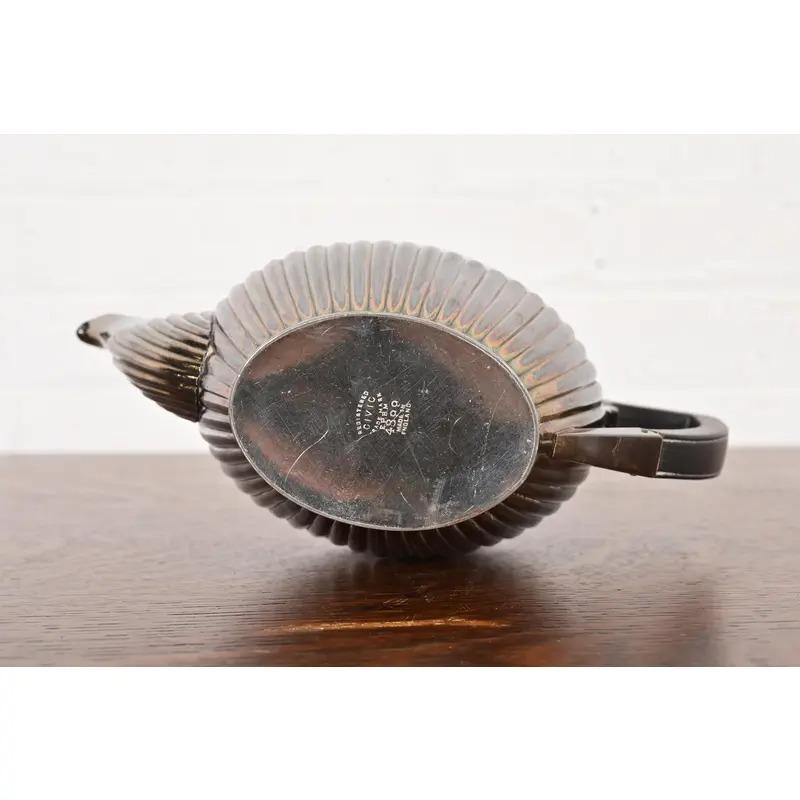 Tiffany & Co. Bouilloire ou cafetière en métal argenté de style Art Déco en vente 8