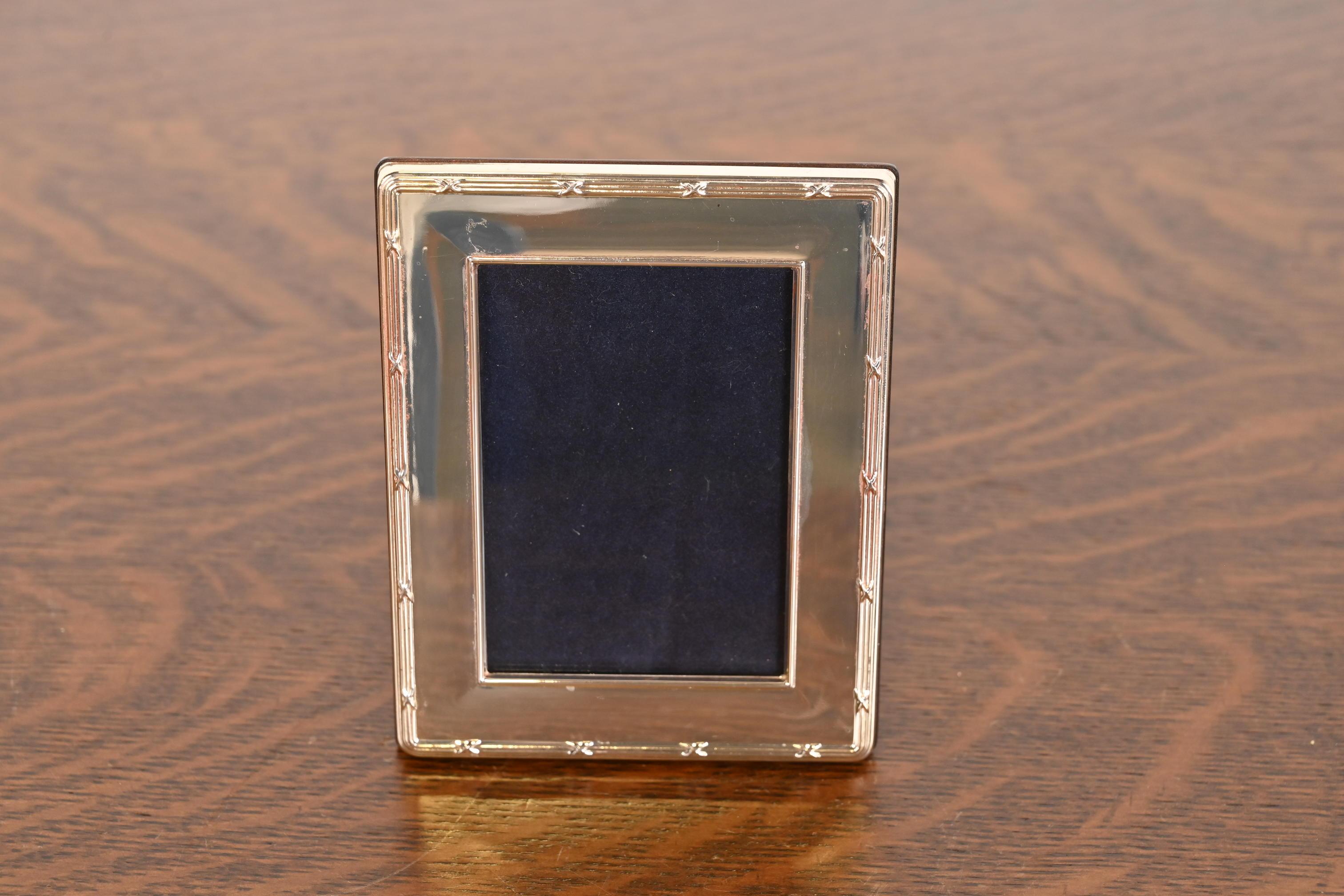 English Tiffany & Co. Style Art Deco Sterling Silver Picture Frame For Sale